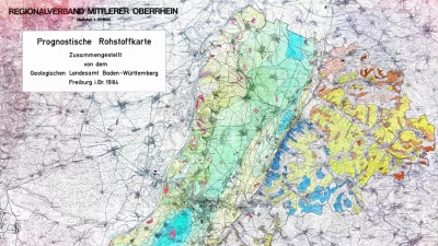 Ausschnitt aus einer prognostischen Rohstoffkarte aus dem Jahr 1984.