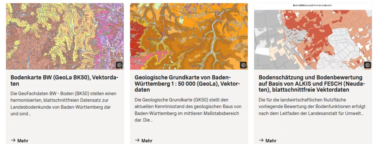 Screenshot der beiden Anwendungen mit farbigen Kacheln